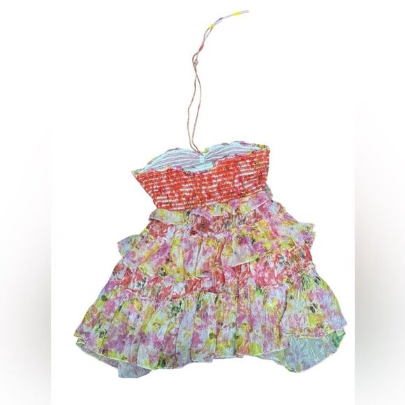 Rococo Sand Women's Nesh Cut Out Mini Dress in Orange & Yellow Size Medium - Picture 6 of 10